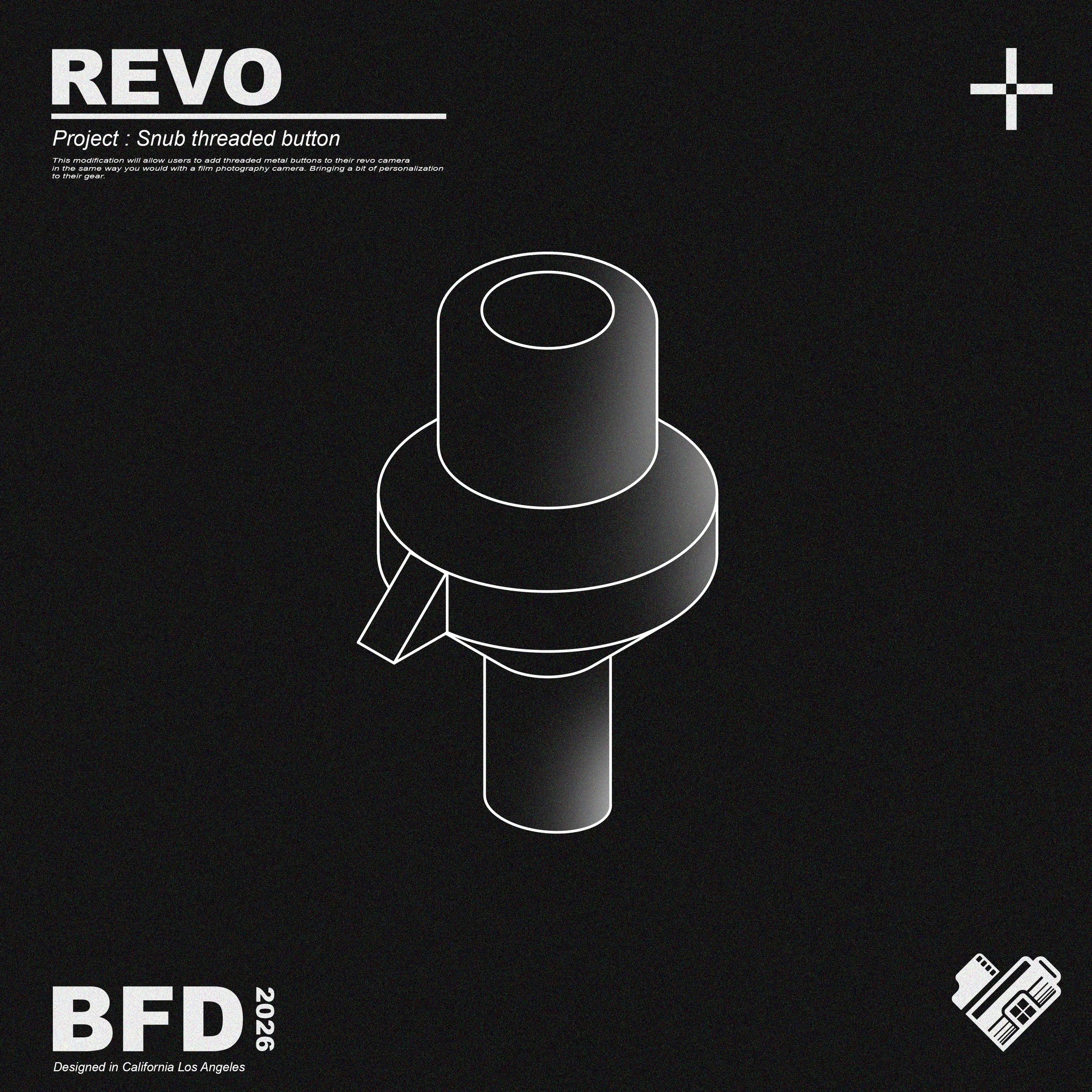REVO Snub Threaded Button - Free STL